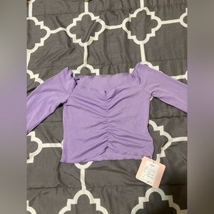Magimomo Off-Shoulder Long-Sleeve Cropped Top